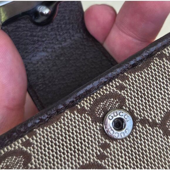 Vintage Gucci GG Monogram Agenda Cover Canvas and Leather with Pen - Picture 5 of 10